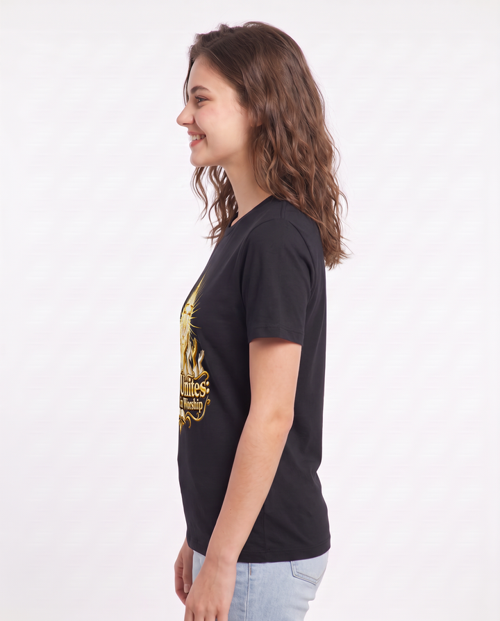 Faith Unites: Together in Worship Women's Black T-Shirt product image 3