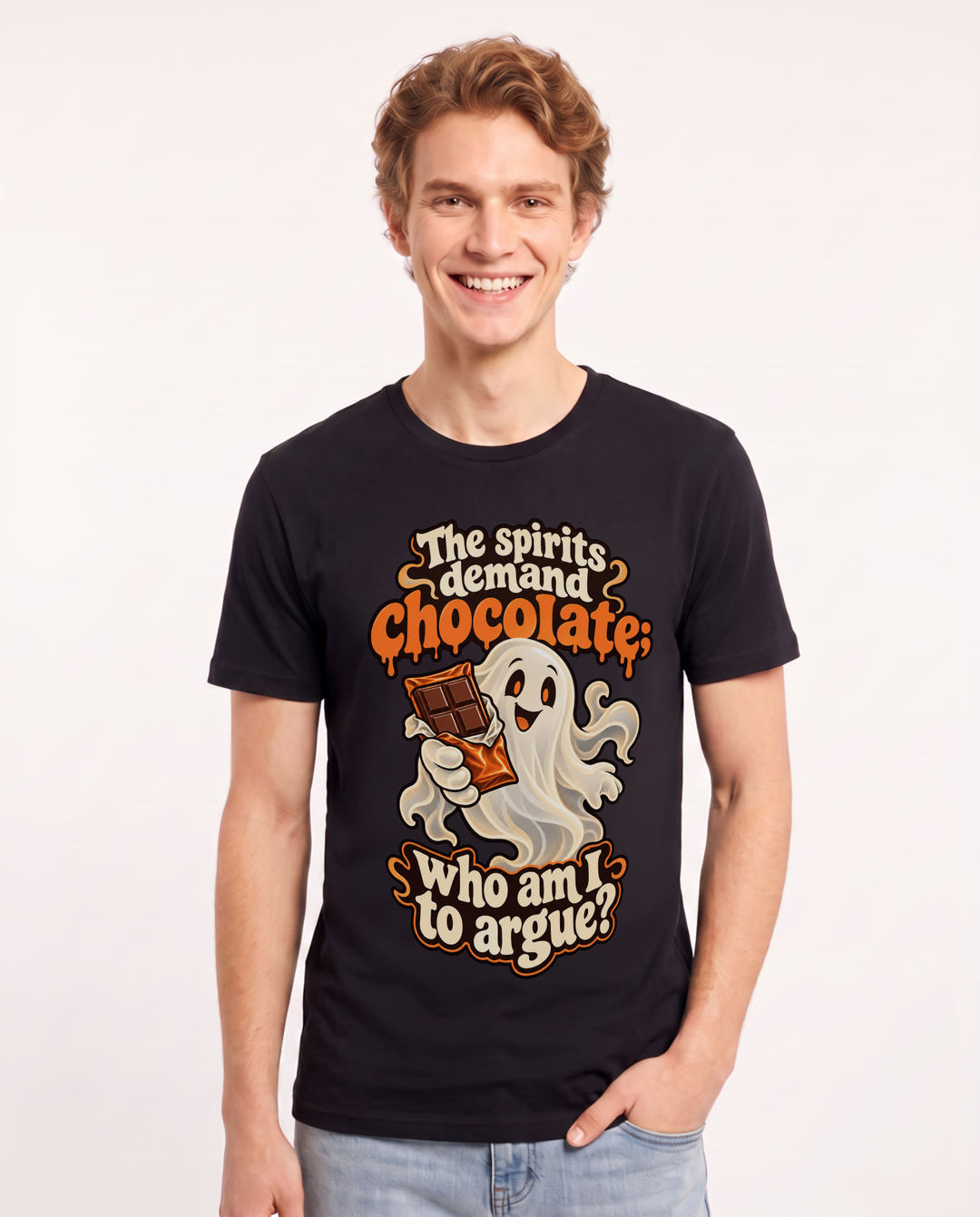 Halloween Black T-Shirt for Men – Halloween Theme Graphic Tee product image 3