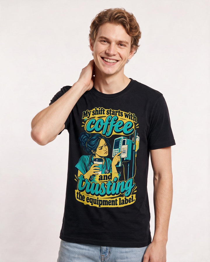 Nurse Black T-Shirt for Men – Nursing Life Graphic Tee product image 1