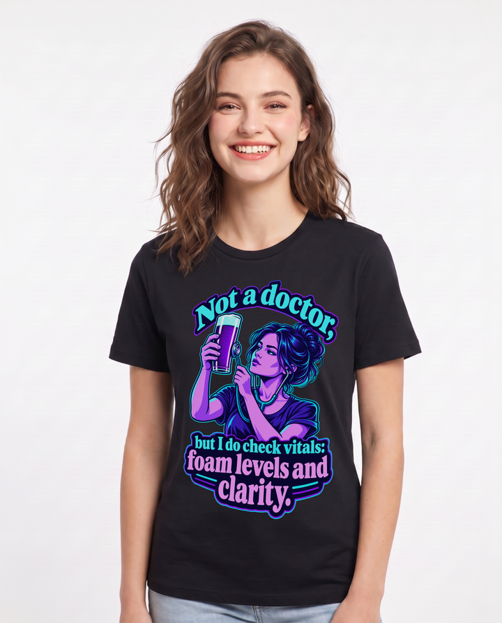 Beer Black T-Shirt for Women – Everyday Expression Graphic Tee product image 3