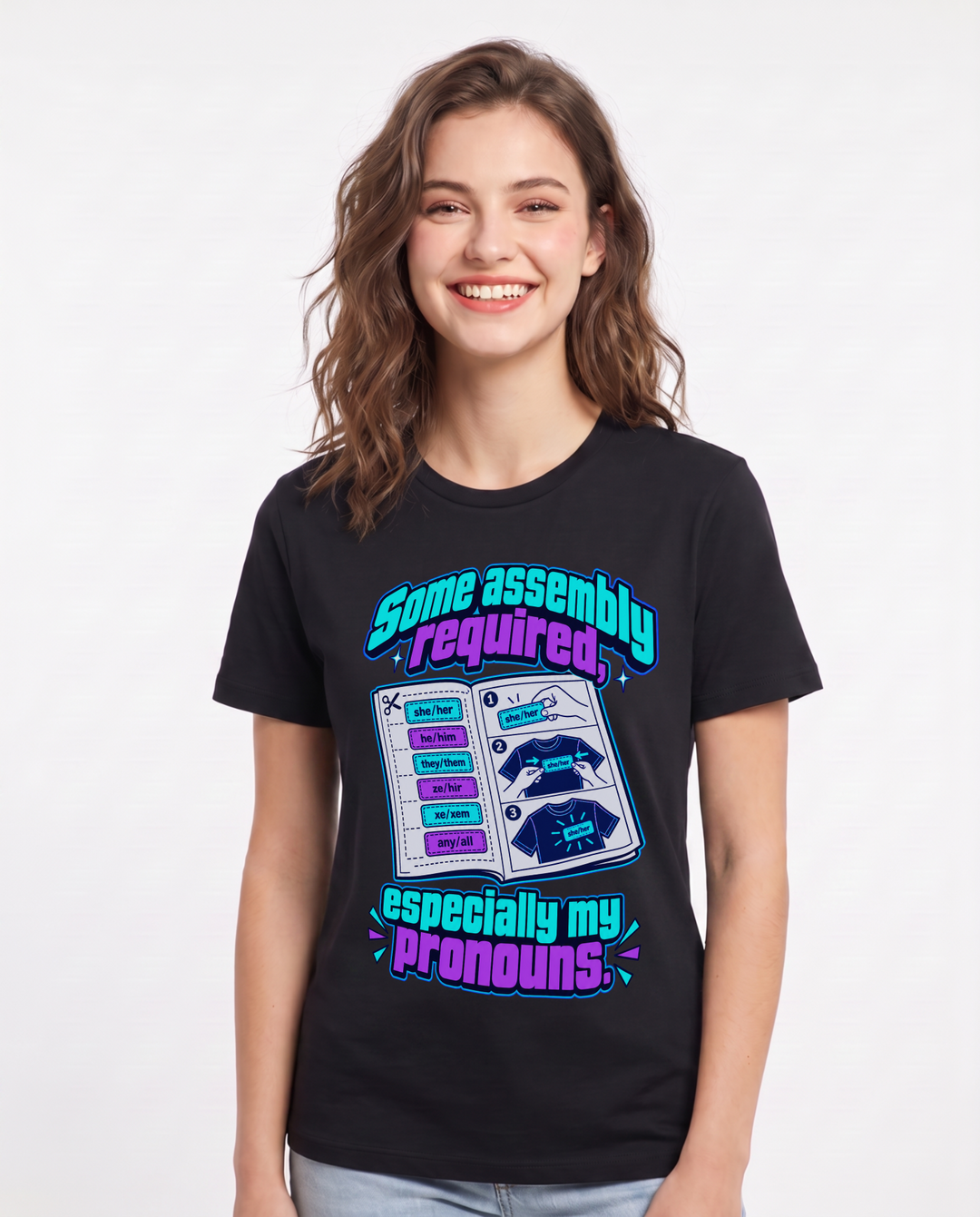 Pride Black T-Shirt for Women – Everyday Expression Graphic Tee product image 3