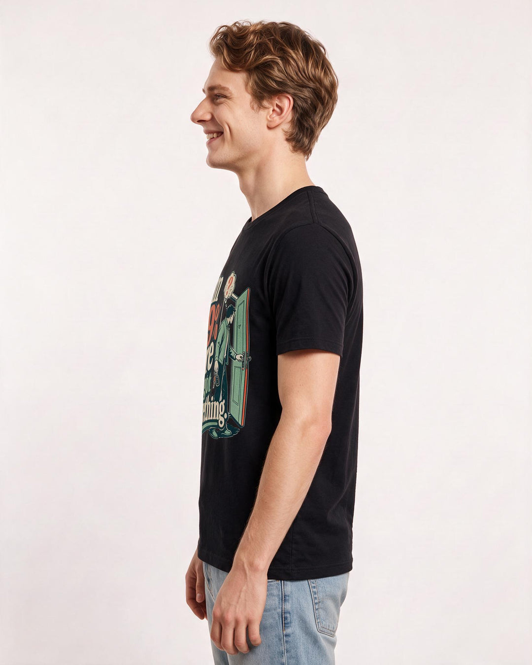Funny Meme Men's Black T-Shirt – I'm 99% sure I forgot something. product image 2