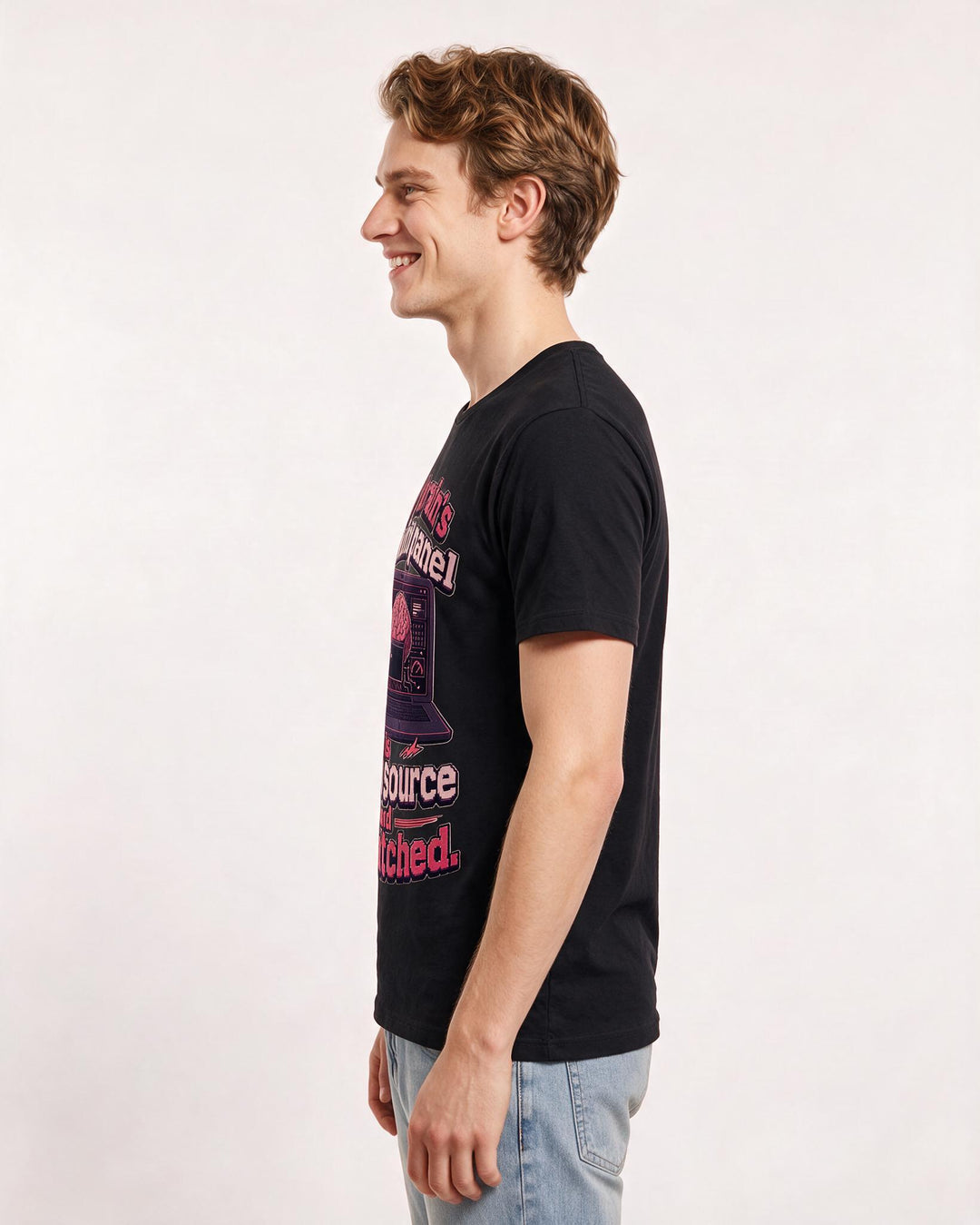 Neurodiversity Black T-Shirt for Men – Everyday Expression Graphic Tee product image 2