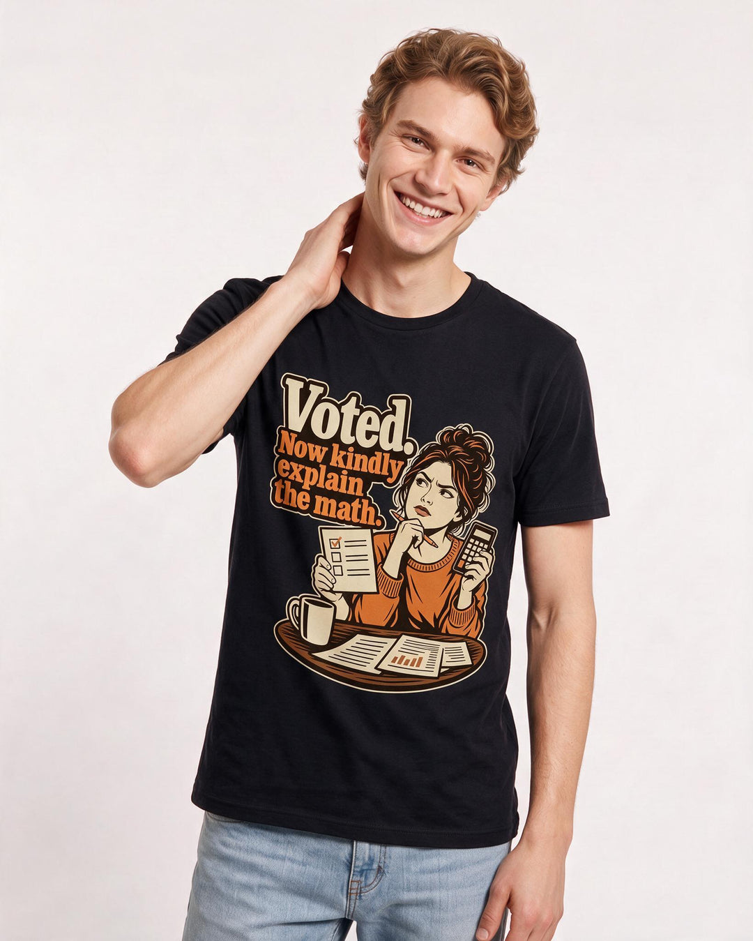 Political Statement Black T-Shirt for Men – Everyday Expression Graphic Tee product image 1