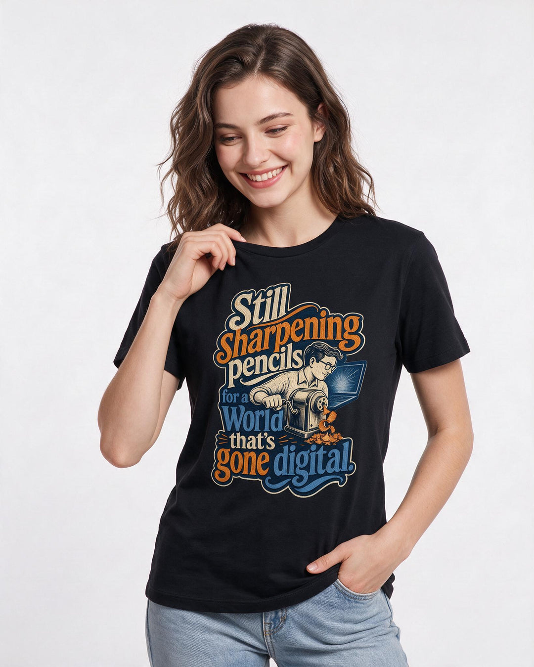 Teacher Black T-Shirt for Women – Everyday Expression Graphic Tee product image 3