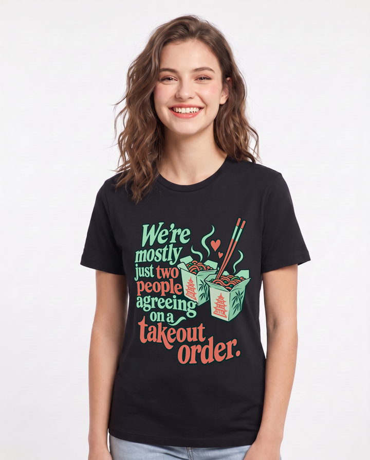 Couples Black T-Shirt for Women – Everyday Expression Graphic Tee product image 3