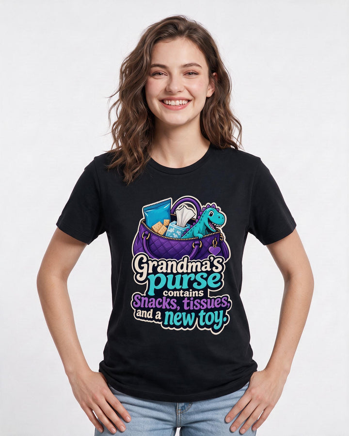Grandparent Black T-Shirt for Women – Everyday Expression Graphic Tee product image 3