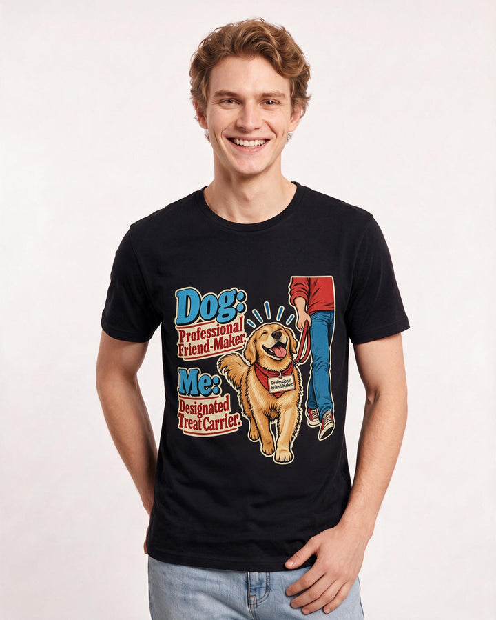 Cat Lover Black T-Shirt for Men – Everyday Expression Graphic Tee product image 1