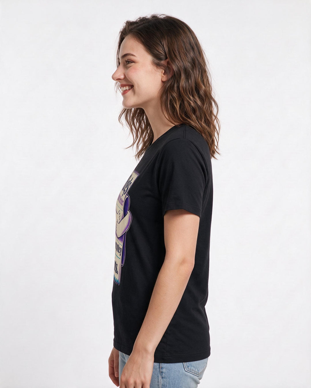 Grandparent Black T-Shirt for Women – Everyday Expression Graphic Tee product image 2