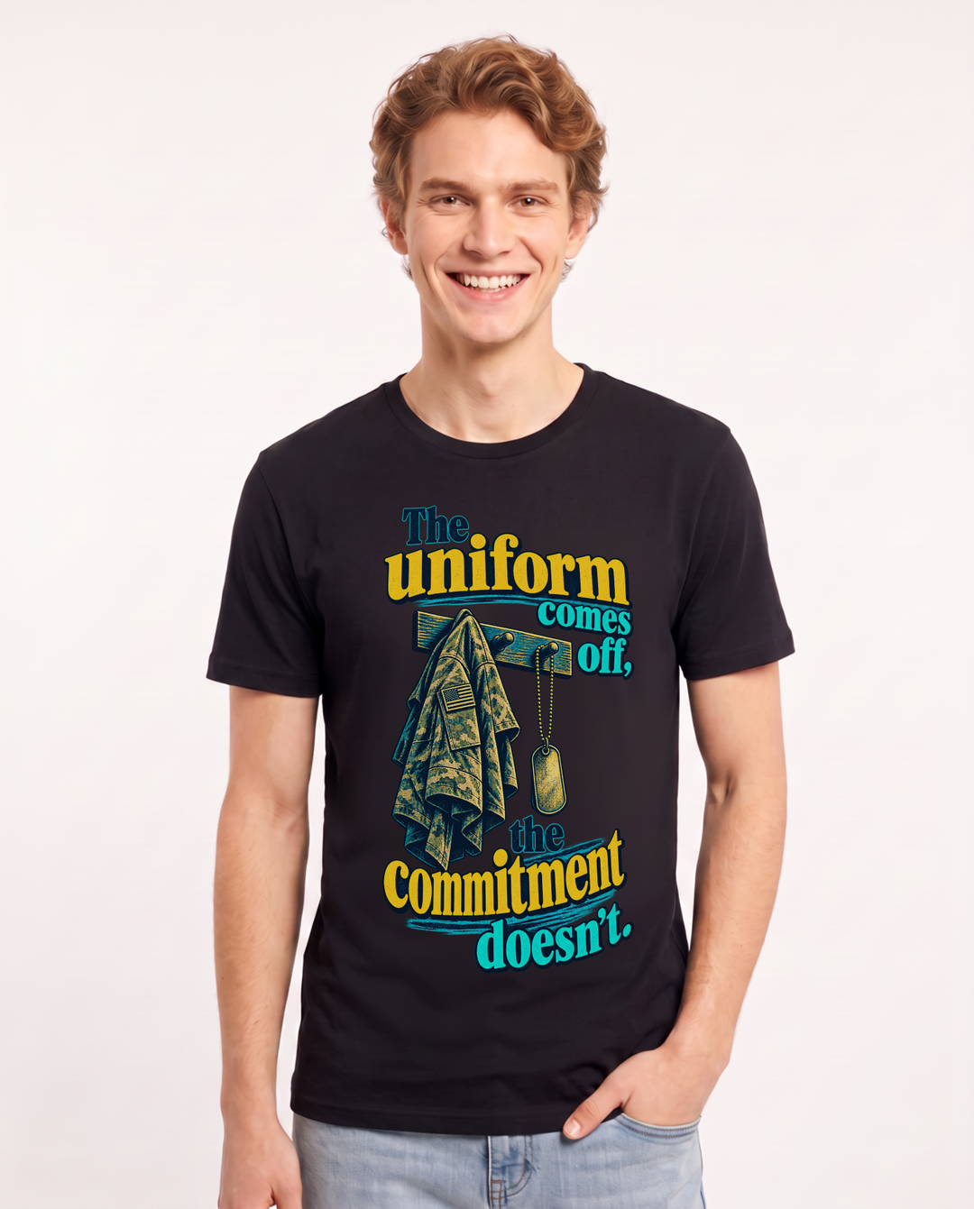 Veteran Black T-Shirt for Men – Everyday Expression Graphic Tee product image 3