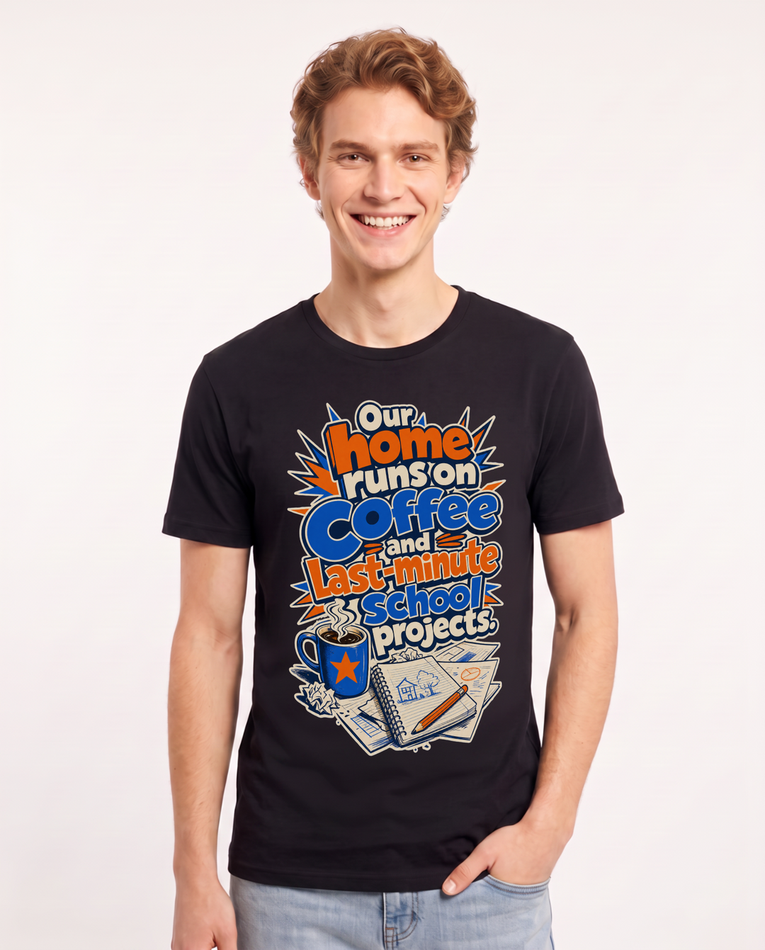 Grandparent Black T-Shirt for Men – Everyday Expression Graphic Tee product image 3