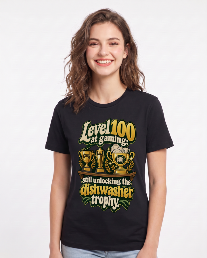 Gaming Black T-Shirt for Women – Game Night Graphic Tee product image 3