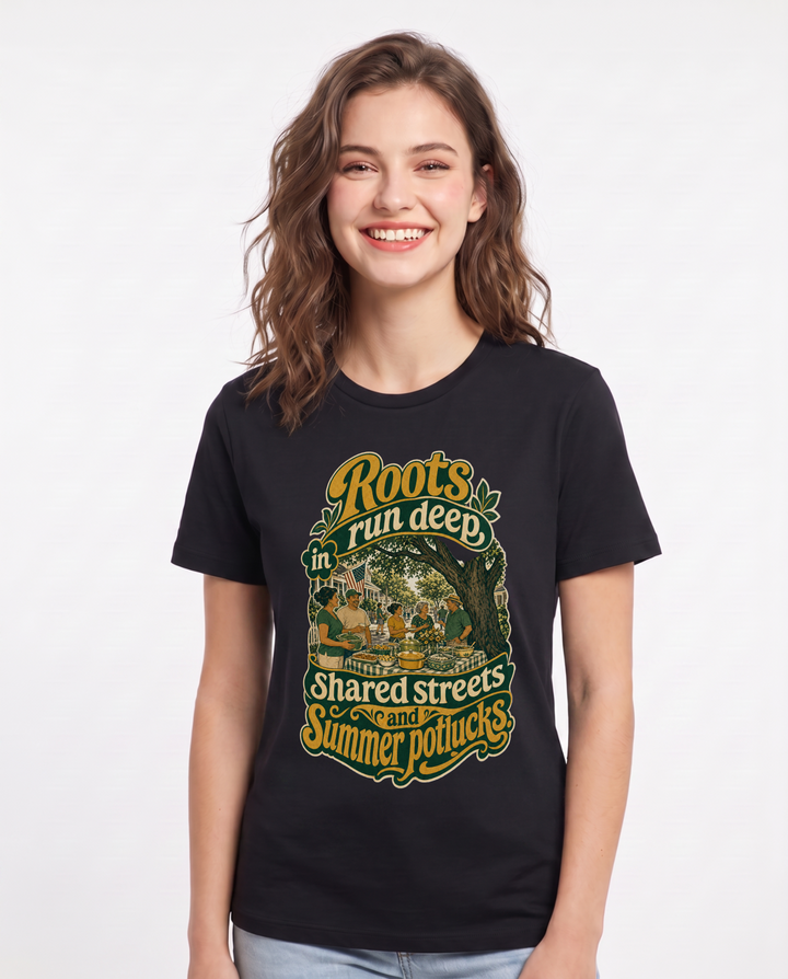 Patriotic Black T-Shirt for Women – Everyday Expression Graphic Tee product image 3