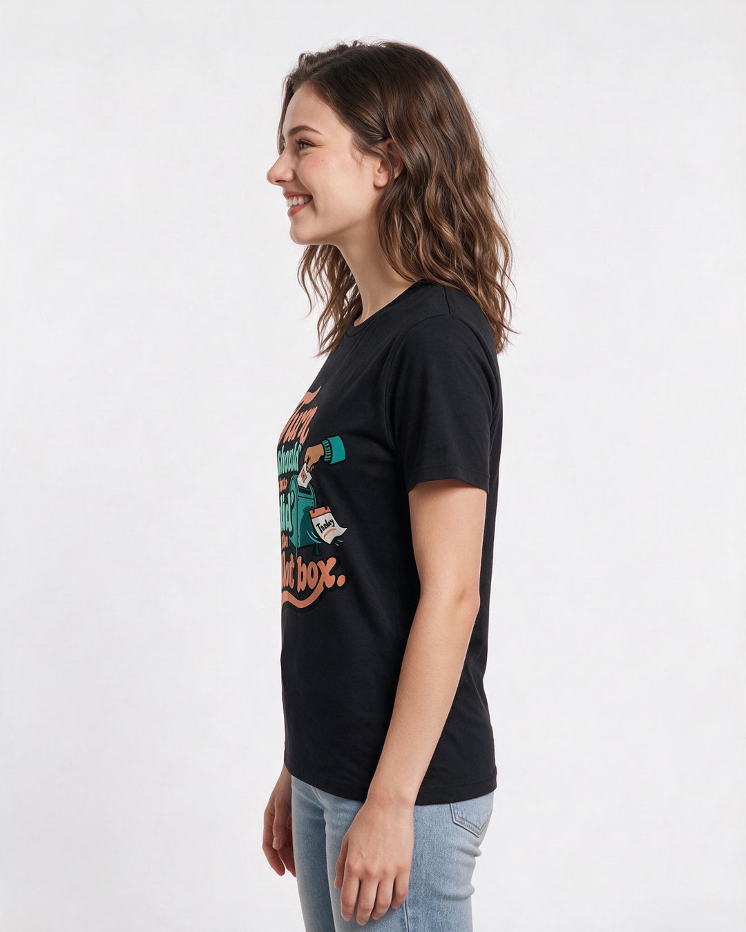 Political Statement Black T-Shirt for Women – Everyday Expression Graphic Tee product image 2