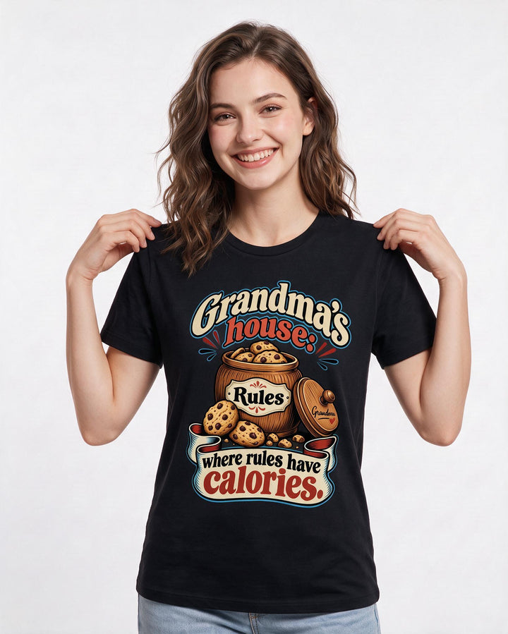 Grandparent Black T-Shirt for Women – Everyday Expression Graphic Tee product image 1
