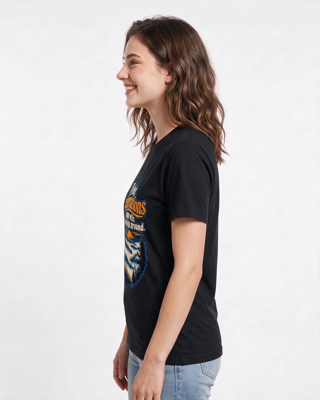 Hunting Black T-Shirt for Women – Everyday Expression Graphic Tee product image 2