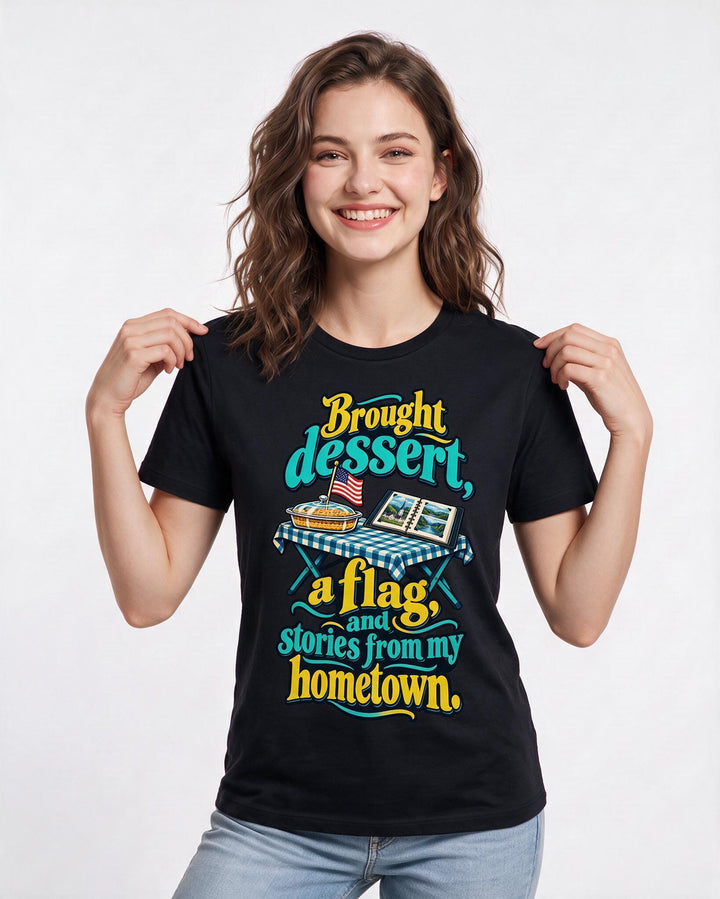 Patriotic Black T-Shirt for Women – Everyday Expression Graphic Tee product image 1