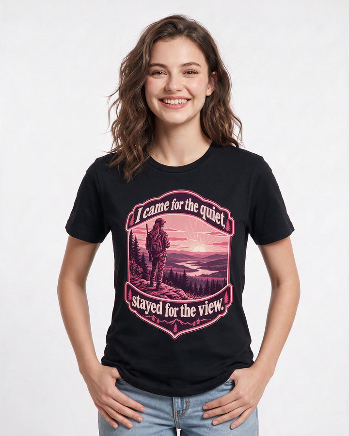 Hunting Black T-Shirt for Women – Everyday Expression Graphic Tee product image 1