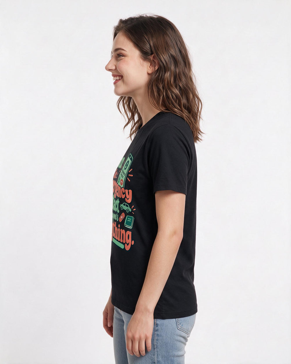 Grandparent Black T-Shirt for Women – Everyday Expression Graphic Tee product image 2
