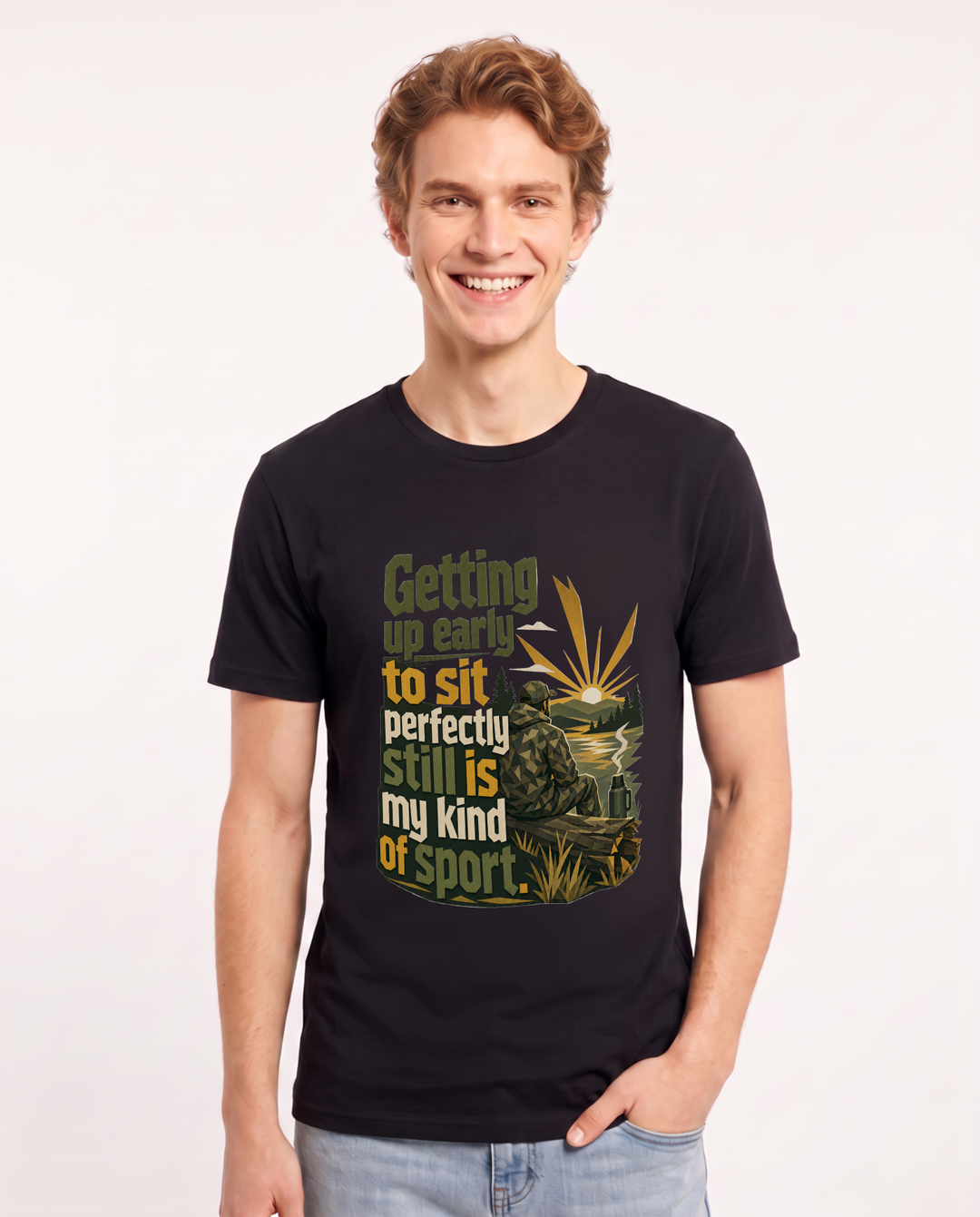 Hunting Black T-Shirt for Men – Everyday Expression Graphic Tee product image 1