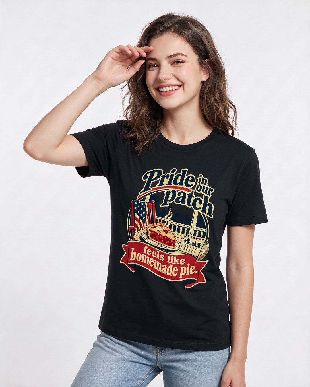 Patriotic Black T-Shirt for Women – Everyday Expression Graphic Tee product image 1