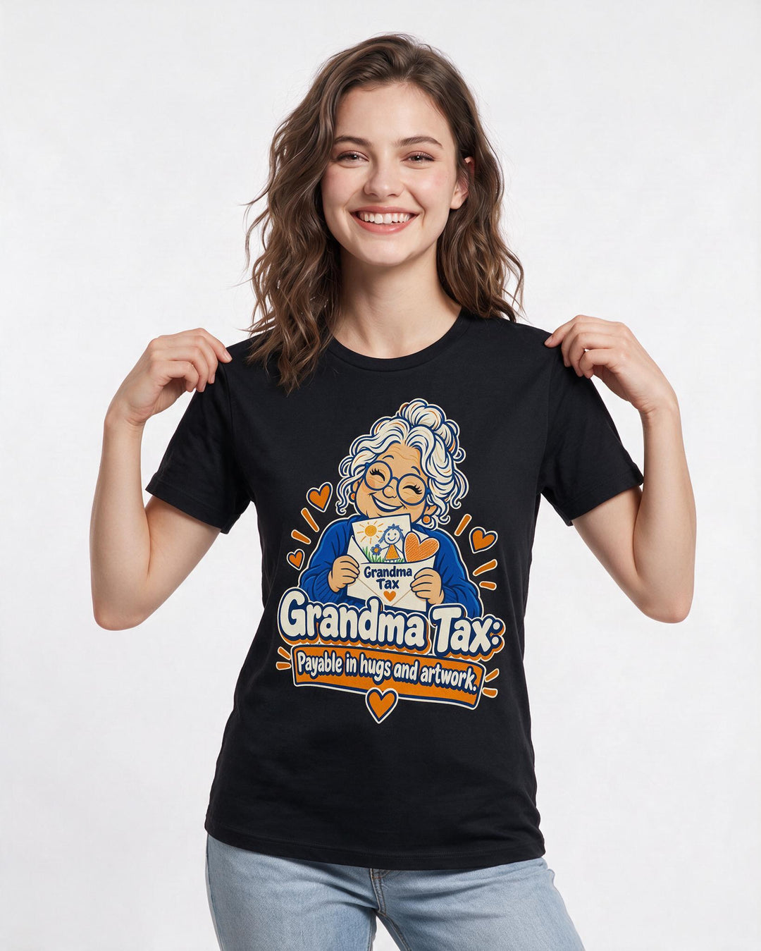Grandparent Black T-Shirt for Women – Everyday Expression Graphic Tee product image 1