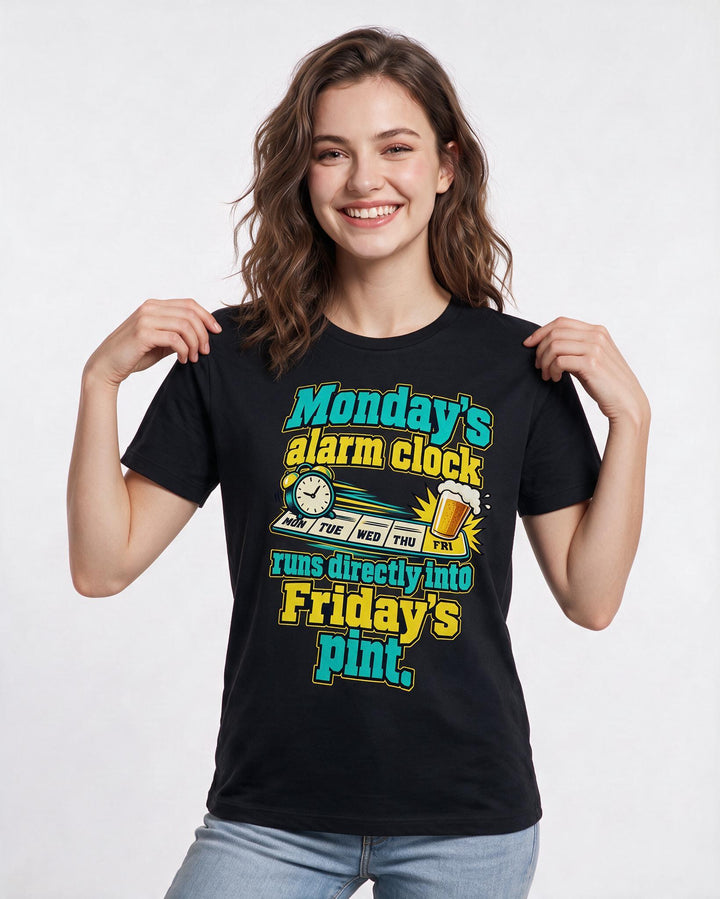 Beer Black T-Shirt for Women – Everyday Expression Graphic Tee product image 1
