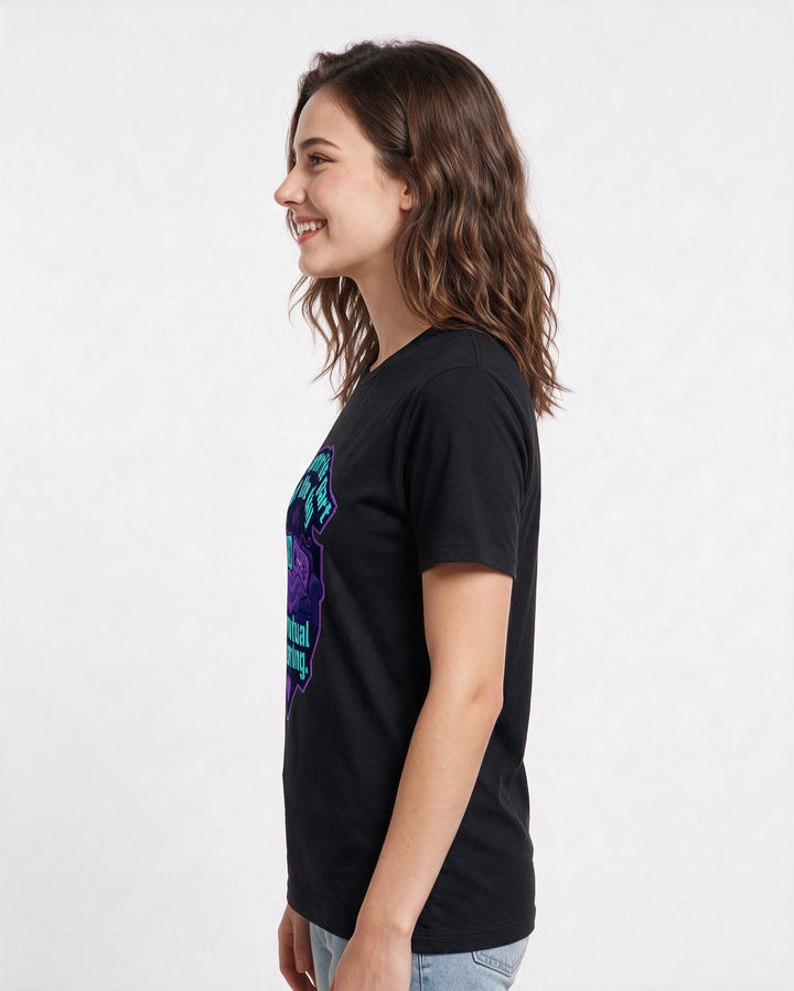 Couples Women's Black T-Shirt - My favorite part of the day is mutual product image 2