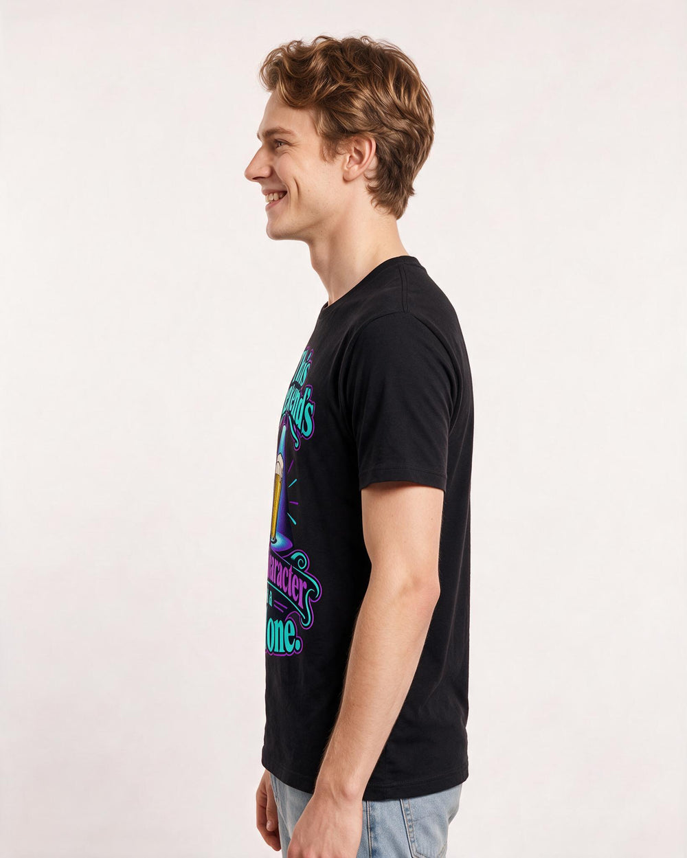 Beer Black T-Shirt for Men – Everyday Expression Graphic Tee product image 2