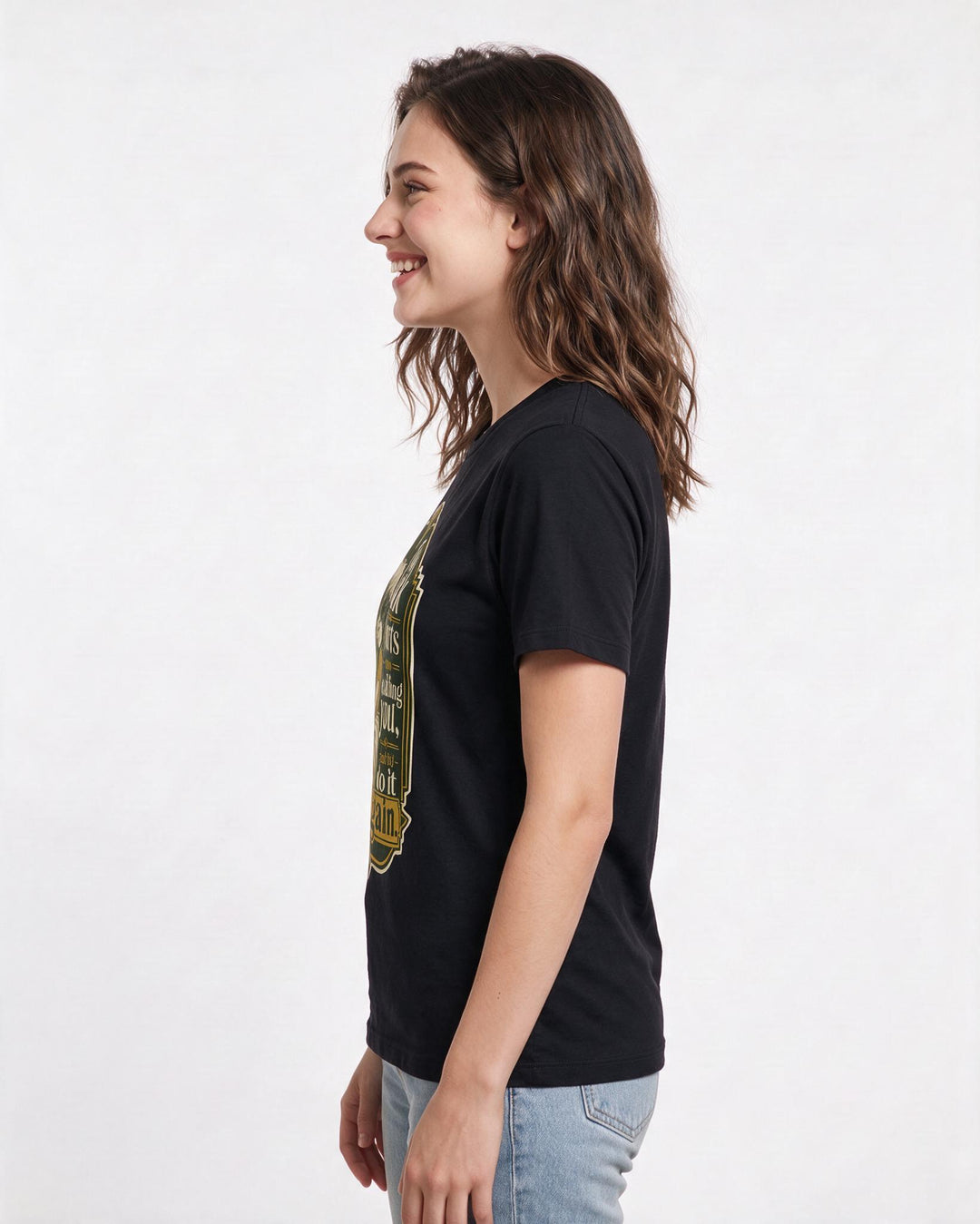 Funny Couples Women's Black T-Shirt – My back hurts from cuddling you, and I'd do it again product image 2
