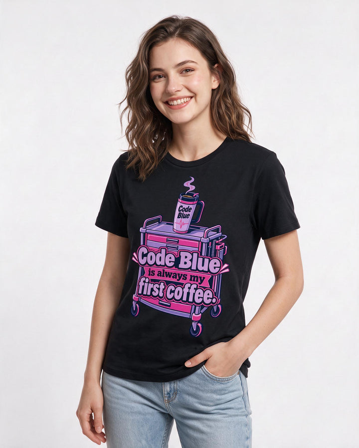 Nurse Black T-Shirt for Women – Nursing Life Graphic Tee product image 1