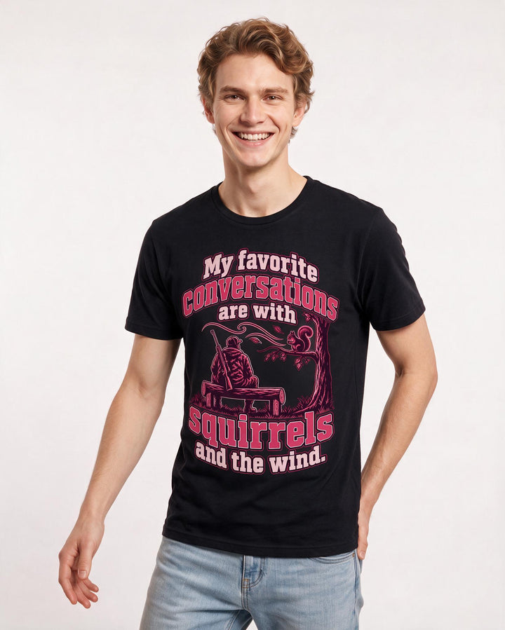Hunting Black T-Shirt for Men – Everyday Expression Graphic Tee product image 1