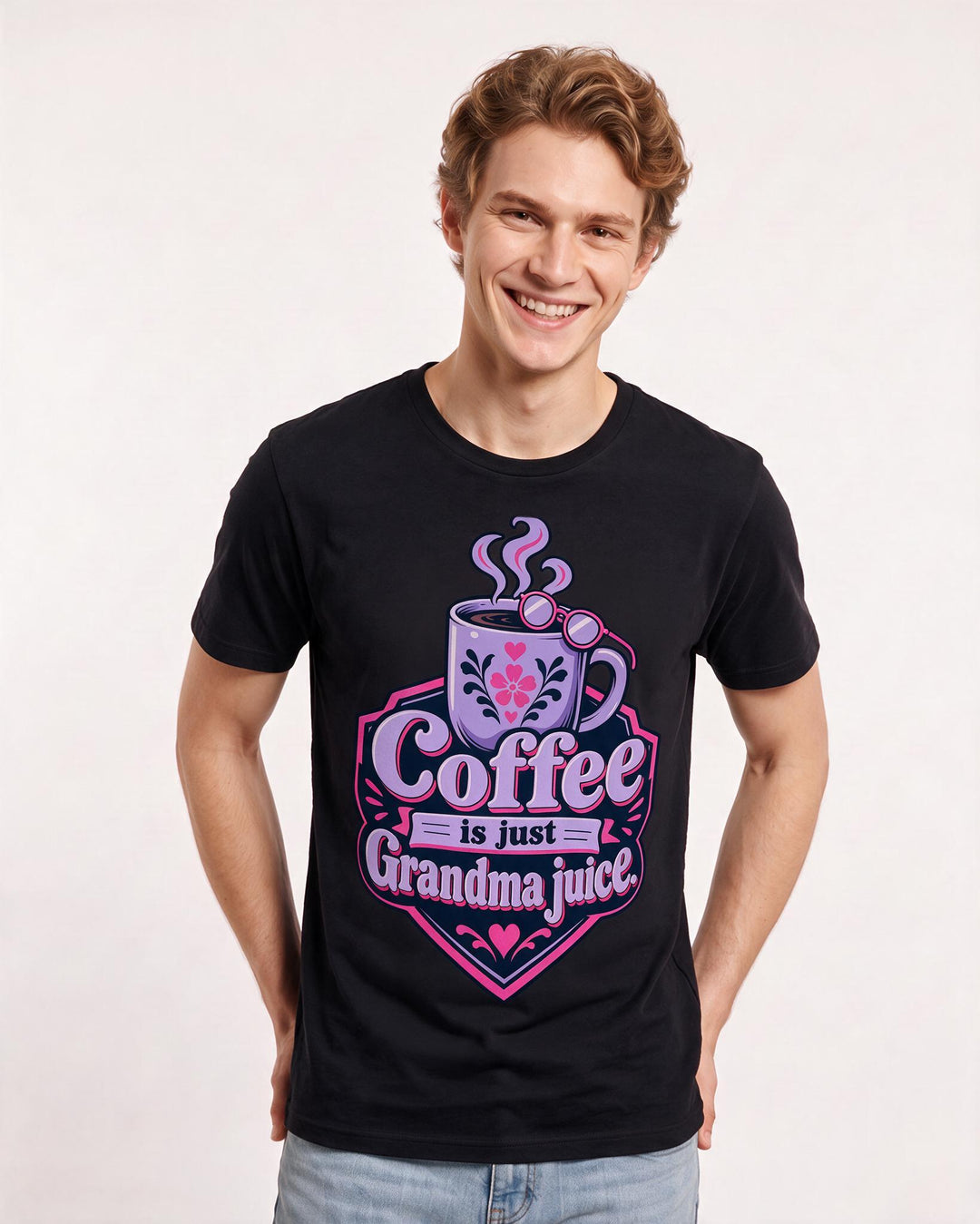 Grandparent Black T-Shirt for Men – Everyday Expression Graphic Tee product image 1