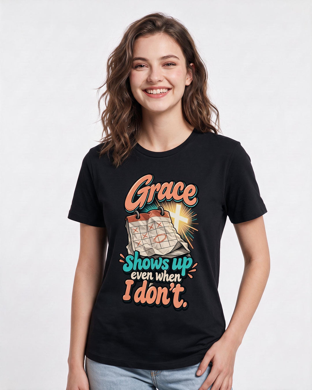 Christian Faith Black T-Shirt for Women – Everyday Expression Graphic Tee product image 1