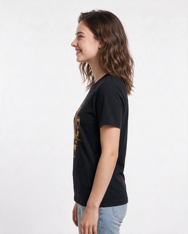 Meme Black T-Shirt for Women – Everyday Expression Graphic Tee product image 2