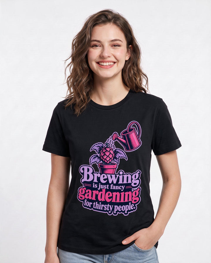 Beer Black T-Shirt for Women – Everyday Expression Graphic Tee product image 1
