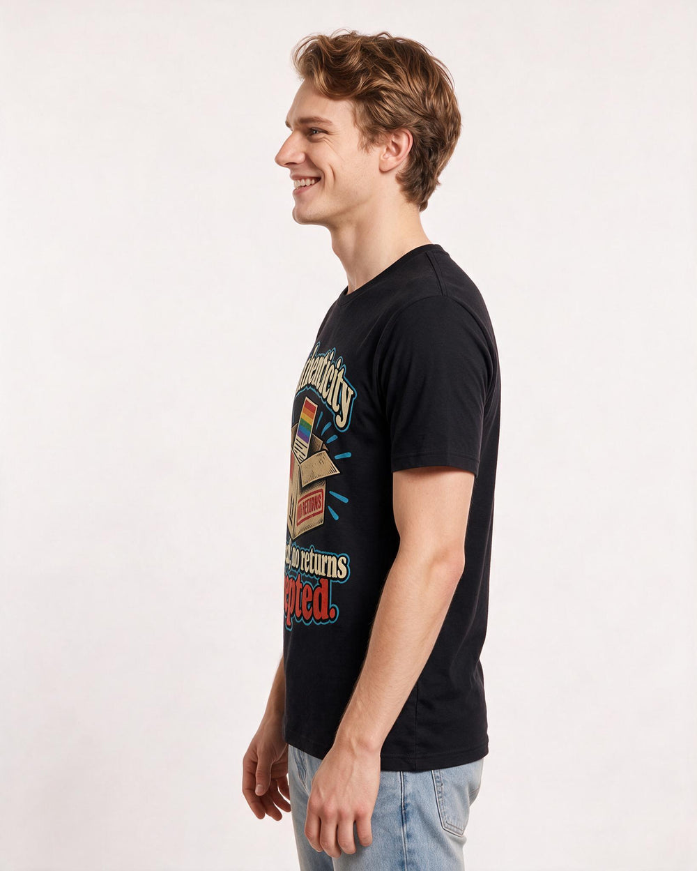 Pride Black T-Shirt for Men – Everyday Expression Graphic Tee product image 2