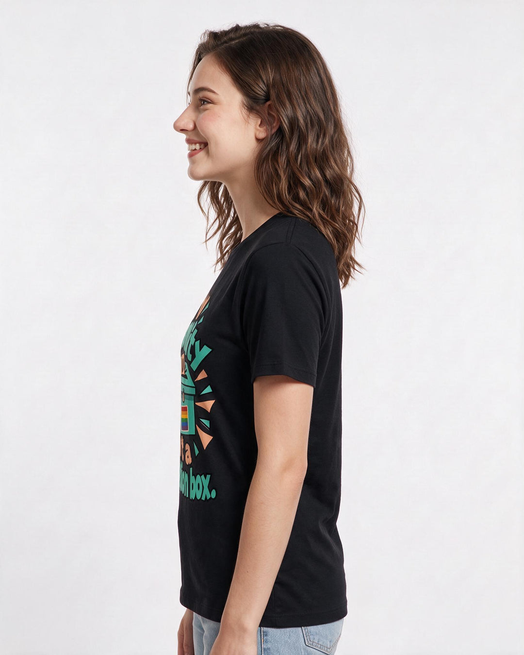 Pride Black T-Shirt for Women – Everyday Expression Graphic Tee product image 2