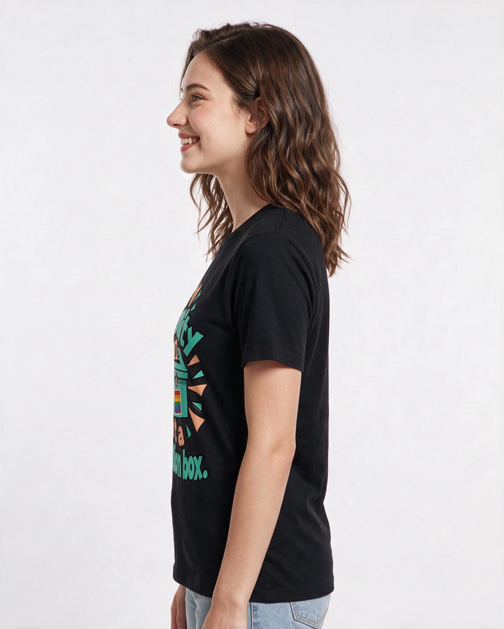 Pride Black T-Shirt for Women – Everyday Expression Graphic Tee product image 2