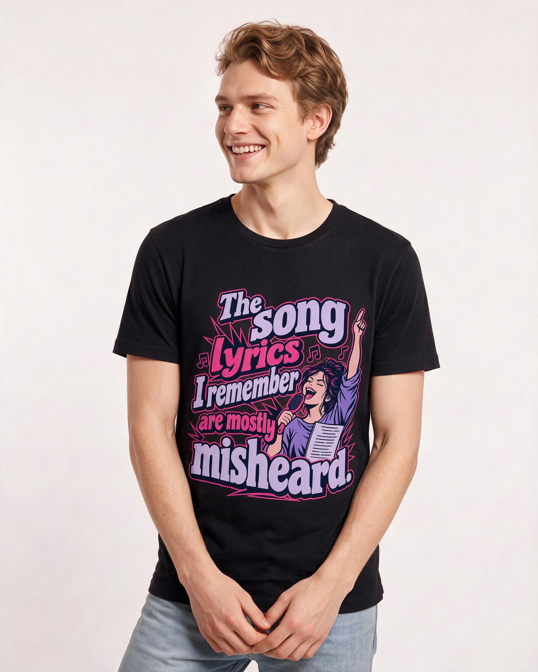 Meme Black T-Shirt for Men – Everyday Expression Graphic Tee product image 1