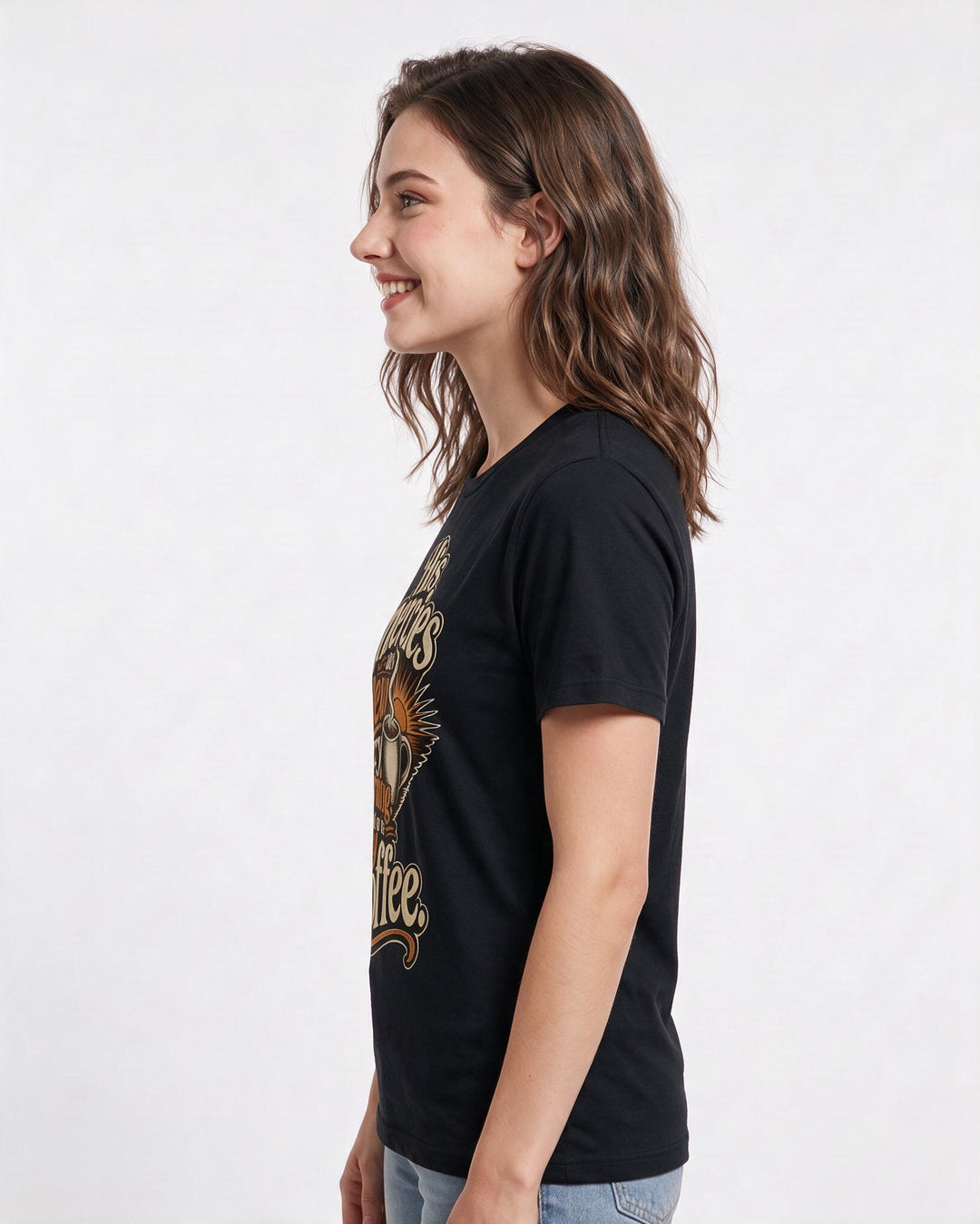 Christian Faith Women's Black T-Shirt – His mercies are new every morning, and so is my coffee product image 2