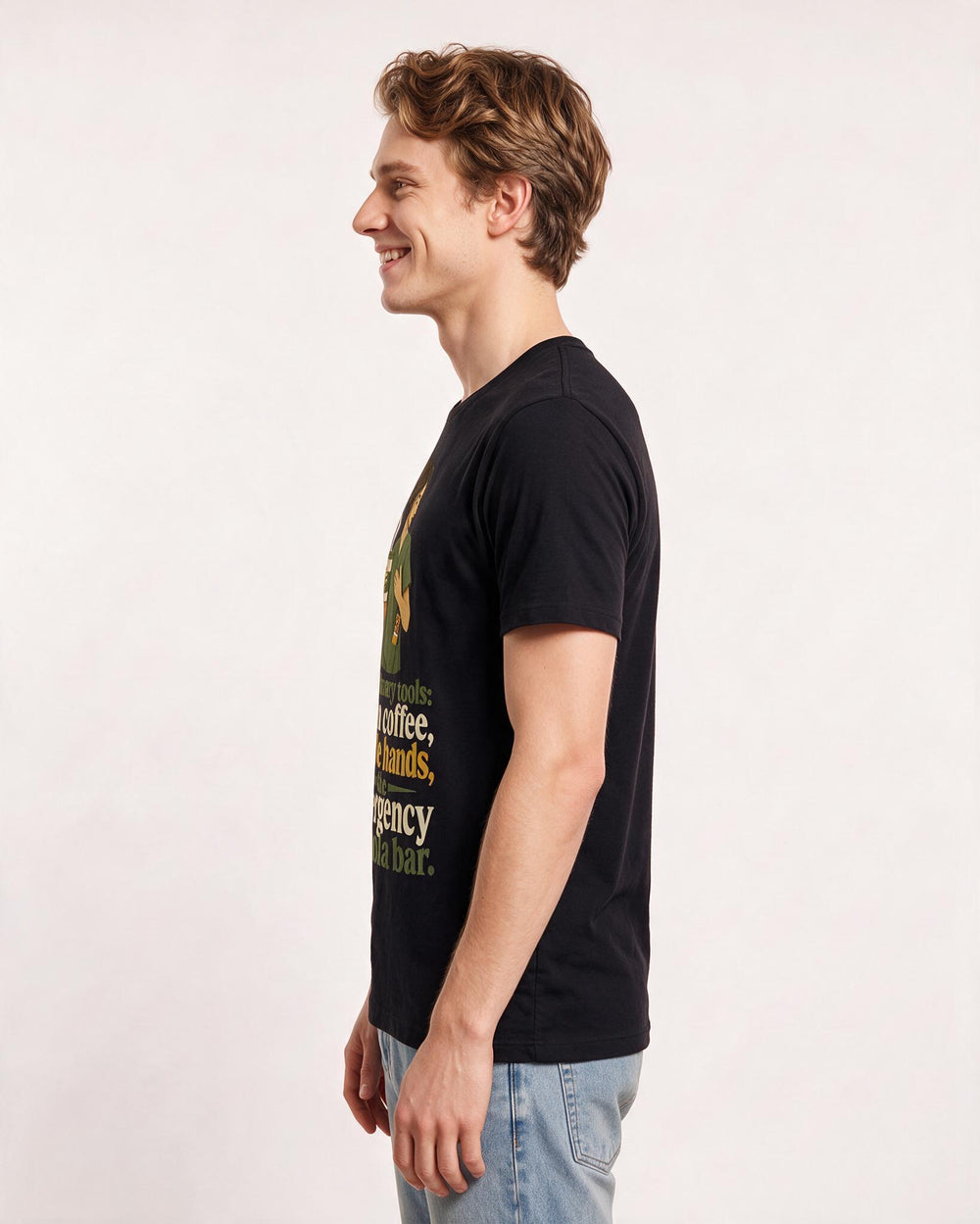 Nurse Black T-Shirt for Men – Nursing Life Graphic Tee product image 2