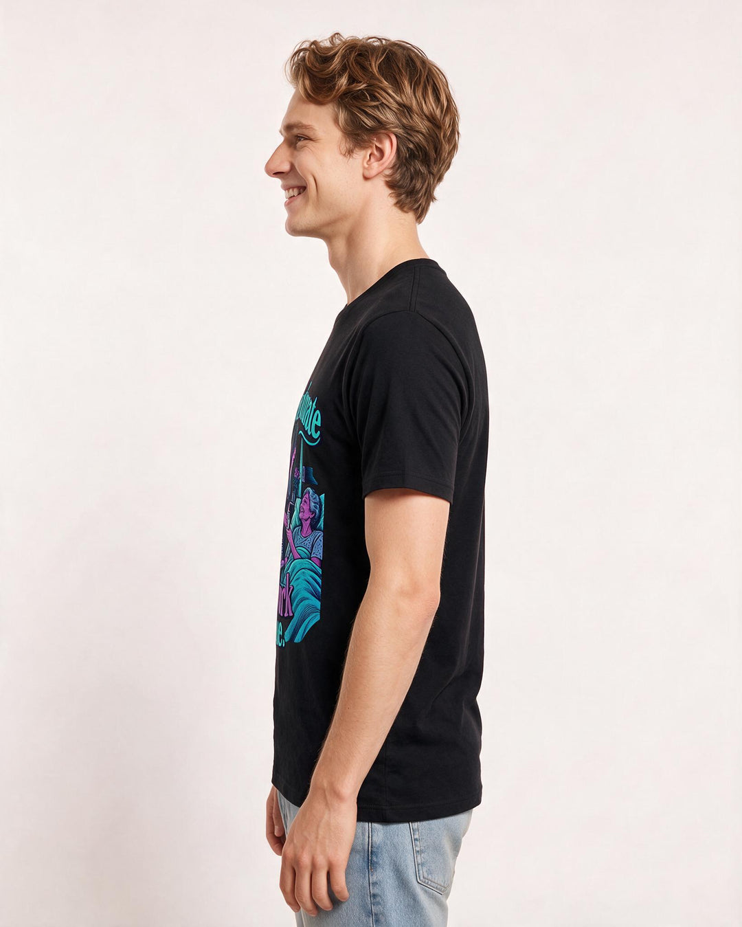 Nurse Black T-Shirt for Men – Nursing Life Graphic Tee product image 2