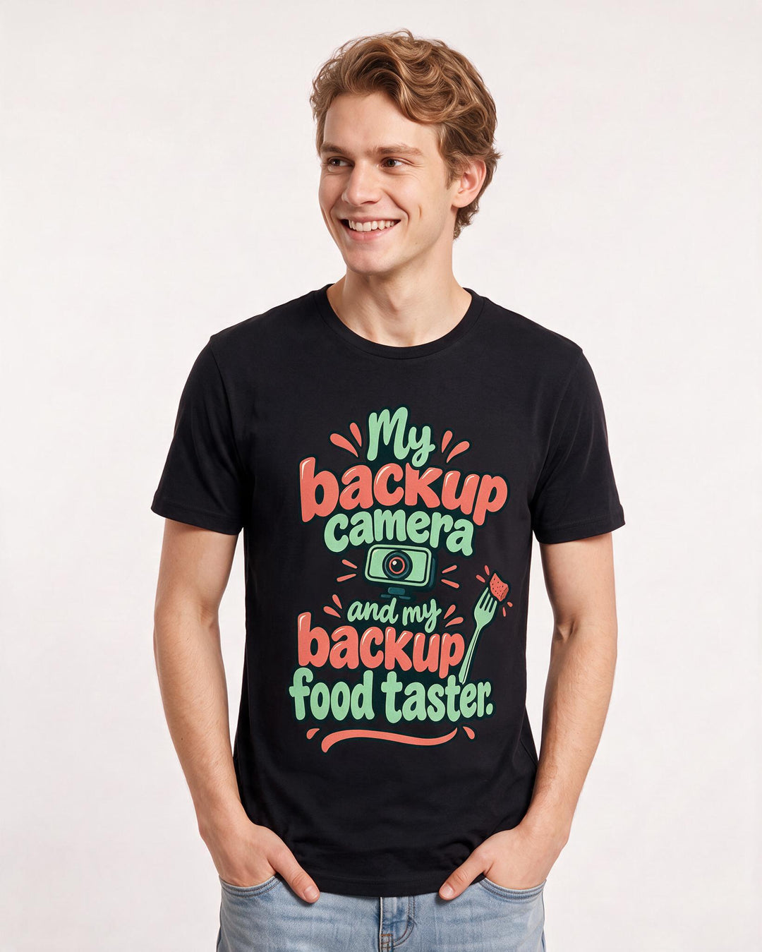 Couples Black T-Shirt for Men – Everyday Expression Graphic Tee product image 1