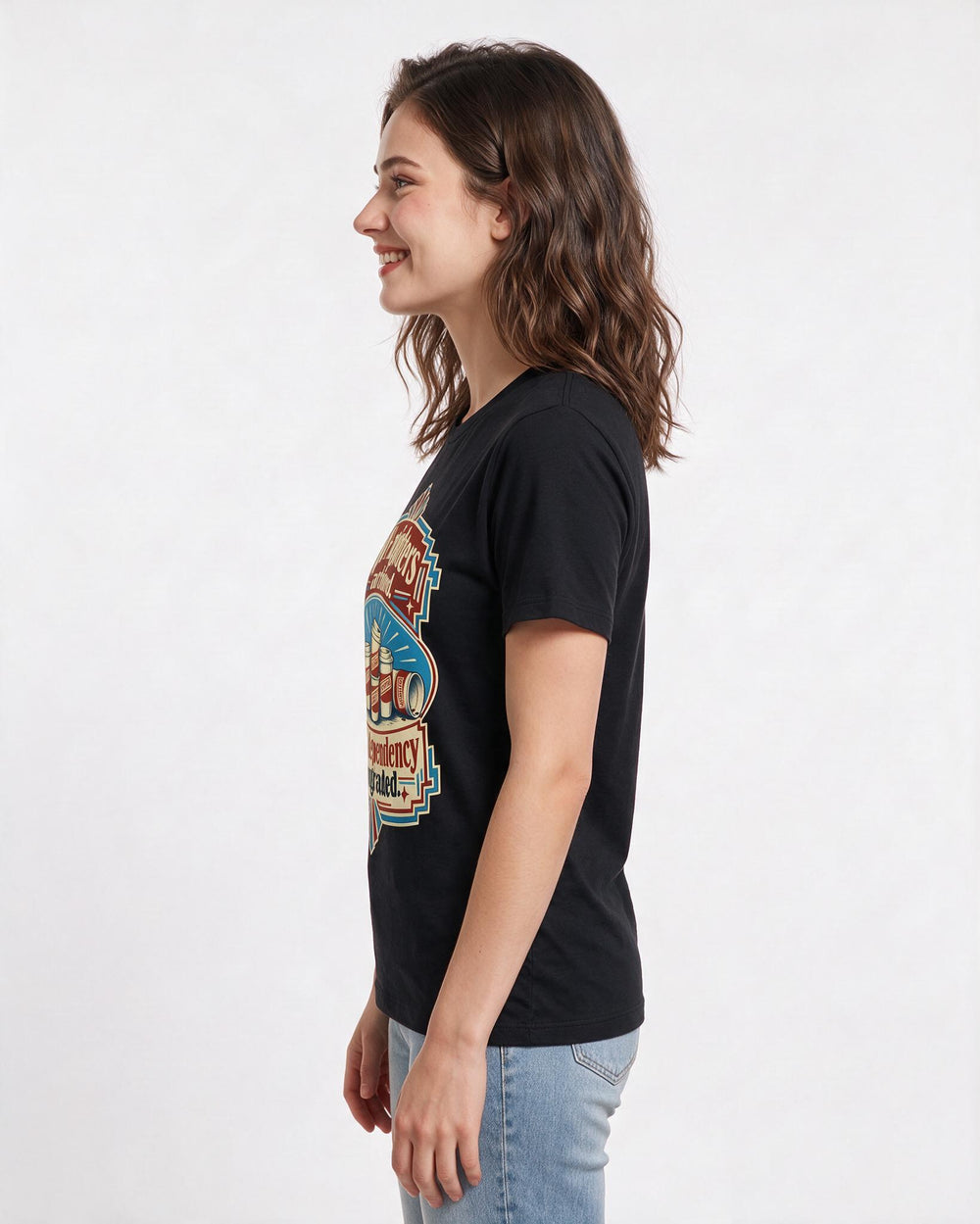 Graduation Black T-Shirt for Women – Everyday Expression Graphic Tee product image 2