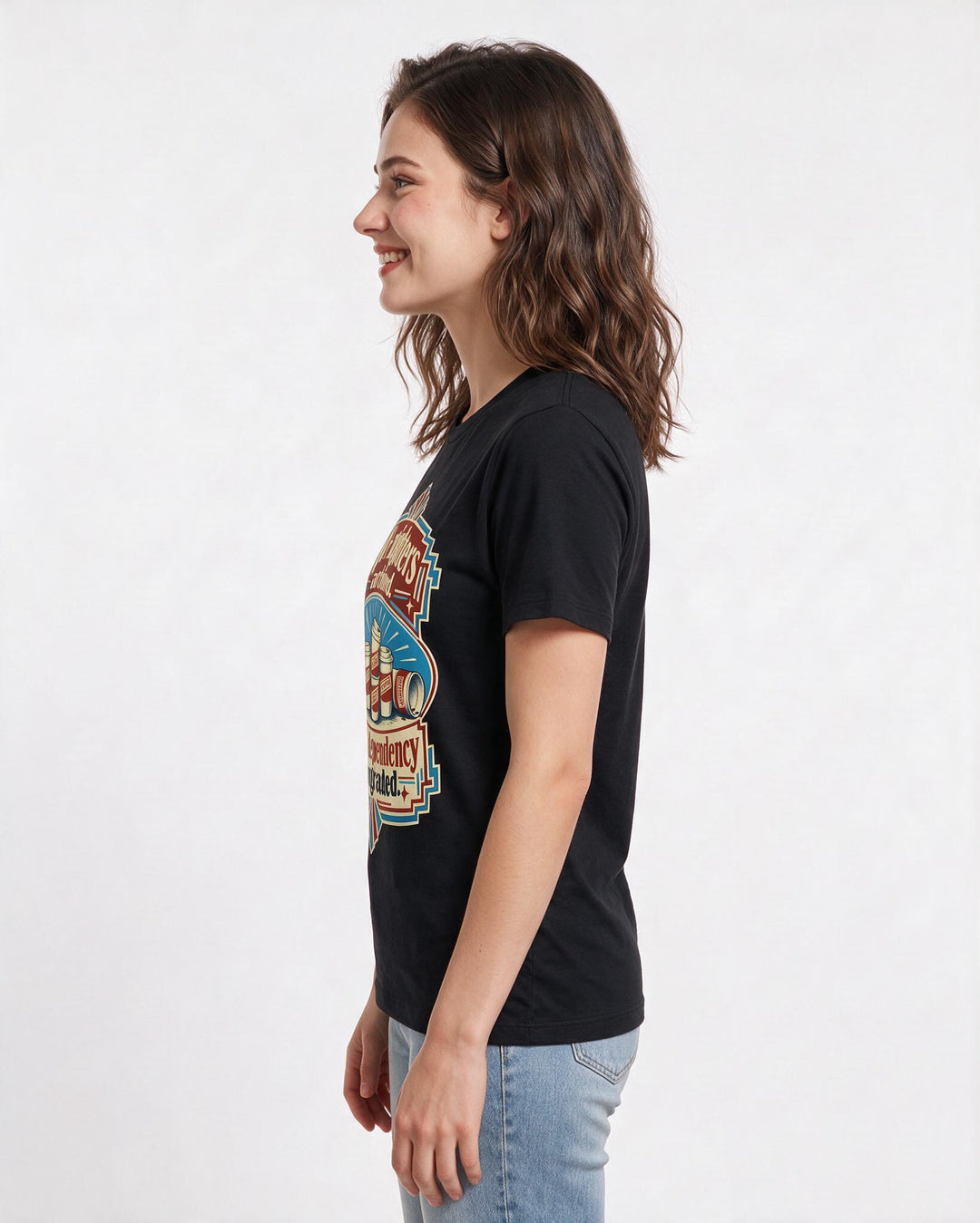 Graduation Black T-Shirt for Women – Everyday Expression Graphic Tee product image 2