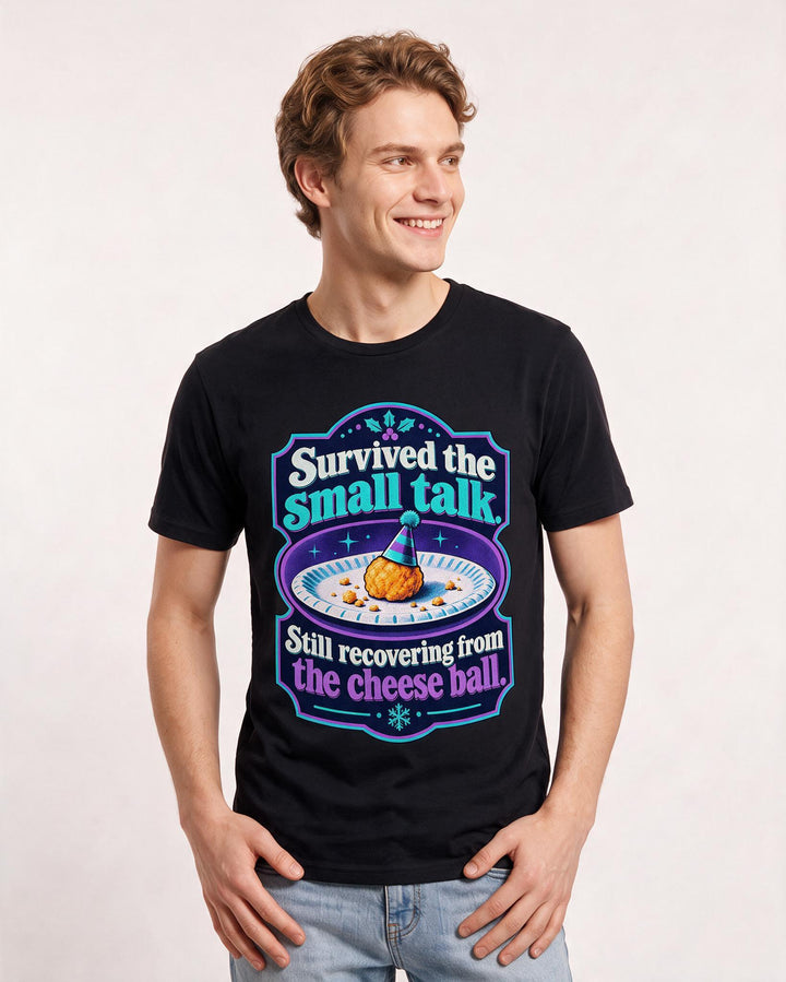 Christmas Black T-Shirt for Men – Holiday Theme Graphic Tee product image 1