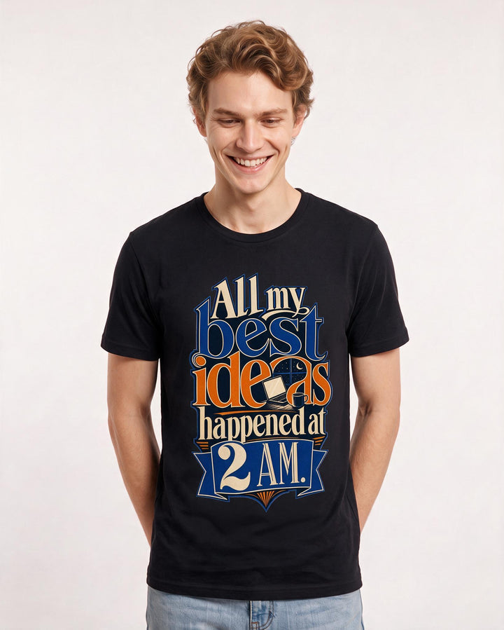 Graduation Black T-Shirt for Men – Everyday Expression Graphic Tee product image 1