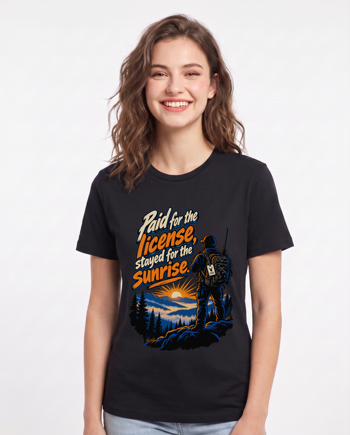 Hunting Black T-Shirt for Women – Everyday Expression Graphic Tee product image 3