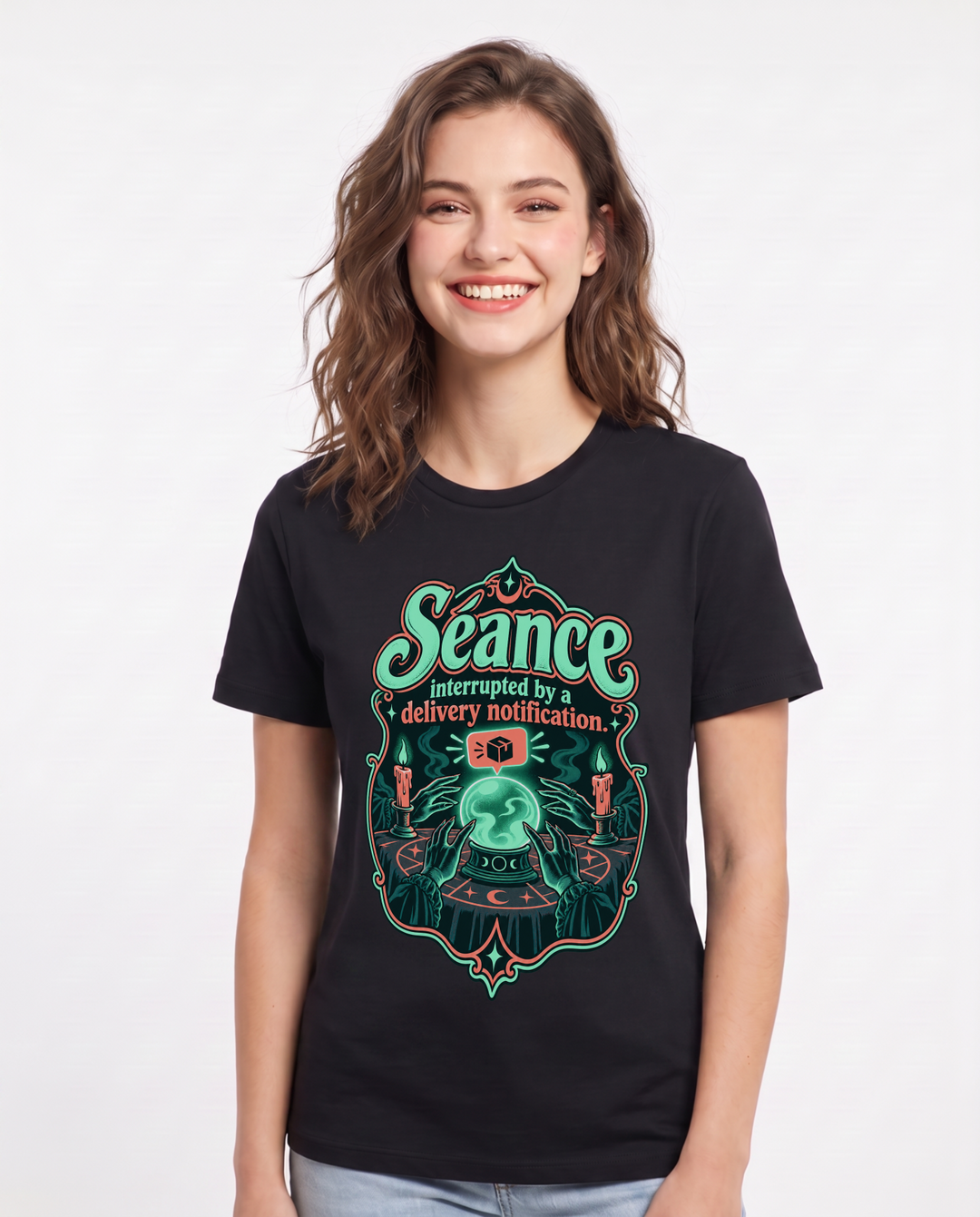 Halloween Black T-Shirt for Women – Halloween Theme Graphic Tee product image 3